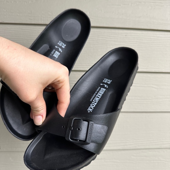 Birkenstock Black Slide Sandals 39 8/8.5 - Picture 4 of 6